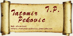 Tatomir Peković vizit kartica